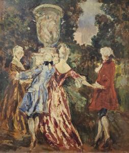 LA BELLA Vincenzo 1872-1954,Danza in giardino,Errico casa d'aste IT 2023-06-29