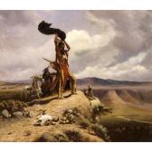 La CARY William Montagne 1840-1922,the buffalo signal (game in sight),1885,Sotheby's GB 2002-05-22