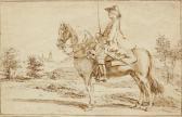 LA FARGUE Jacob Elias 1732-1782,A mounted cavalier,1760,Galerie Koller CH 2016-03-22