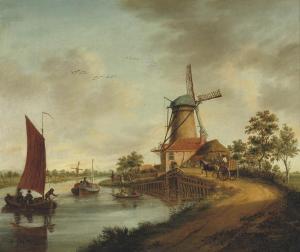 LA FARGUE Jacob Elias 1732-1782,The 'Koorn Moole Buiten Den Lijtsen Dam',1756,Christie's 2009-05-06
