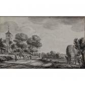LA FARGUE Karel 1742-1783,view of leidschendam, with peasants milking cattle,Sotheby's GB 2004-11-02