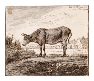 LA FARGUE Paulus Constantin 1732-1782,Cow in a meadow,1768,Sotheby's GB 2023-01-25