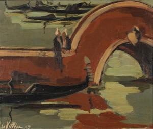 LA PETIT Eliane Villeon 1910-1969,Bridge in Venice,1937,Zeeuws NL 2020-11-17