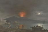 LA PIRA Gioacchino 1839-1870,VESUVIUS ERUPTING AT NIGHT,1868,Sworders GB 2017-03-14