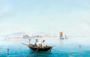 LA PIRA Ninta,Pêcheurs dans une barque au large de Naples,Baron Ribeyre & Associés 2013-12-06