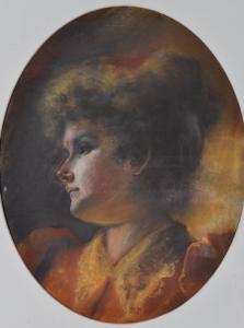 LA THANGUE Henry Herbert,Head & shoulders portrait of a young girl,Burstow and Hewett 2011-10-19