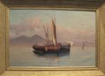 LA VOLPE Alessandro 1819-1887,Pêcheurs dans la baie de Naples,1870,Lafon FR 2013-09-19