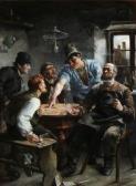 LAASNER Hans 1864,Cardplayers in a fight,Bruun Rasmussen DK 2018-01-15
