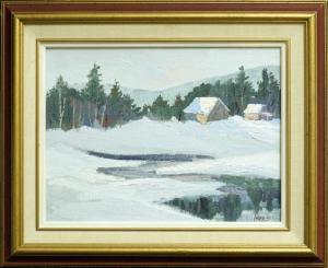 LABELLE Fernand 1934-2012,Untitled (Winter River Landscape),Lando Art Auction CA 2019-02-24