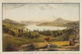 LABHART Emanuel 1810-1874,Vue de Lucerne et de la chaine des Alpes,Fischer CH 2015-11-25