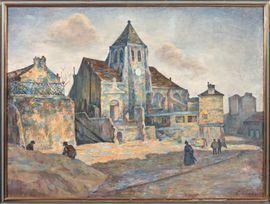 LABORDE Ernest 1870-1935,Paris, l\’église Saint-Germain de Charonne Avant,Lucien FR 2021-05-18