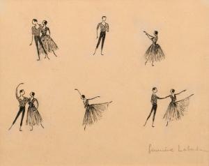 LABORDE Geneviève 1900,Yvette Chauviré et Michel Renault dans Le Mi,20th century,Art Richelieu 2020-11-09