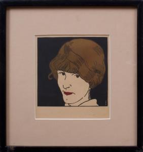 LABOUREAUR Jean Emile,MASQUE AUX CHEVEAUX D'OR,1912,Stair Galleries US 2018-01-29