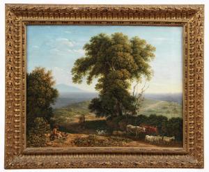 LABRUZZI Carlo,An Italianate landscape with travellers on a count,19th Century,Bonhams 2023-12-06