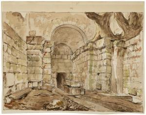 LABRUZZI Carlo 1748-1817,The entrance to the Roman Tunnel of Lake Albano,Christie's GB 2024-02-01
