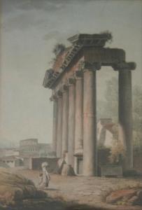 LABRUZZI Carlo 1748-1817,THE TEMPLE OF SATURN, ROMAN FORUM,Lawrences GB 2013-10-18