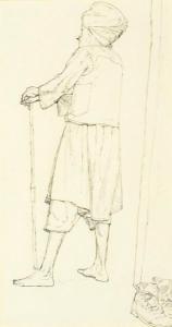 LACK Henry Martyn 1909-1979,Standing Turk with turban,Eastbourne GB 2020-07-01