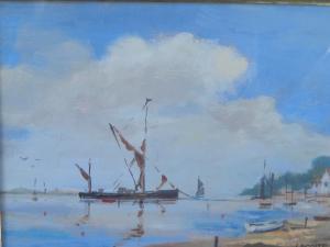 LACOSTE Gerald,A Thames barge at Pinmill,Golding Young & Mawer GB 2016-09-21