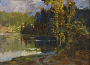 LACOUR Charles 1861-1941,Un lac dans le Jura,Conan-Auclair FR 2024-03-09
