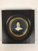 LACOUR F,Portrait de dame de face en robe noire,1834,Osenat FR 2020-10-03
