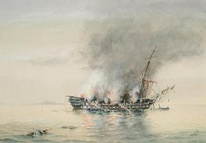 Lacy Good G,Fire onboard a frigate,1895,Bonhams GB 2006-04-11