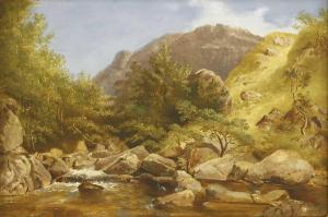 LADBROOKE Frederick 1812-1865,A stream with a heron in Snowdonia,Sworders GB 2020-12-08