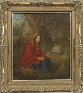 LADBROOKE Frederick 1812-1865,Rastendes Bauernmädchen an einem Waldweg,1825,Schloss DE 2017-05-13