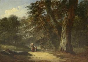 LADBROOKE Henry 1800-1870,Figures in a wooded landscape, Norfolk,Sworders GB 2020-12-08