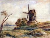 LADBROOKE John Berney 1803-1879,A Post Mill,1860,Keys GB 2011-06-10