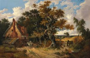 LADBROOKE John Berney,Landscape with a horse and rider passing a cottage,Bonhams 2024-03-14
