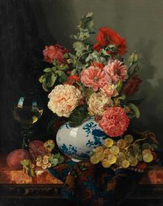 LADELL Edward 1821-1886,Still life of a wine glass with a vase of poppies ,Bonhams GB 2024-03-13