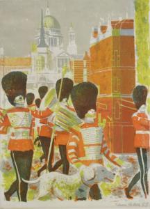 LADELL Edwin 1914-1970,A MILITARY BAND BEFORE ST PAUL'S CATHEDRAL,1953,Sworders GB 2007-05-30