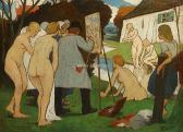 LAERMANS Eugene 1864-1940,'L'étude' (Les baigneuses et le peintre),Campo & Campo BE 2016-10-25
