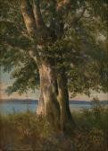 LAESSOE Thorald 1816-1878,Buche an der Küste bei Boller in Jütland,1862,Galerie Bassenge 2022-12-01
