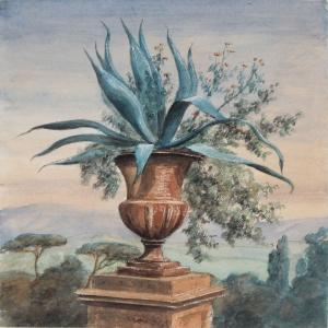 LAESSOE Thorald 1816-1878,From the Villa Borghese gardens,1855,Bruun Rasmussen DK 2012-06-18