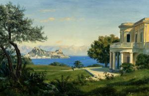 LAESSOE Thorald 1816-1878,Kong Georgs Villa paa Korfu,1876,Bruun Rasmussen DK 2023-12-06