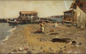 LAEZZA Giuseppe 1835-1905,Scena di spiaggia,Bertolami Fine Arts IT 2023-02-16