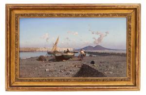 LAEZZA Giuseppe 1835-1905,Vesuvio visto da Pozzuoli,Casa d'Aste Santa Giulia IT 2025-05-31