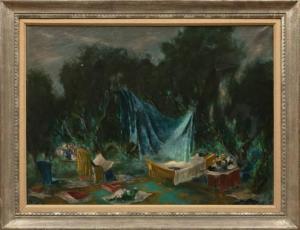 LAFAYETTE PITTMAN Hobson 1890-1972,Summer Pleasures,1937,Neal Auction Company US 2021-11-20