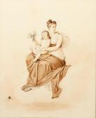 LAFITTE Louis 1770-1828,Allégorie de la maternité ou de la naissance du Ro,Morand FR 2015-12-18