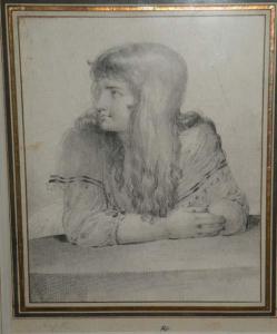 LAFITTE Louis 1770-1828,Portrait de jeune fille,Daguerre FR 2009-06-12