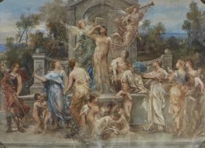 LAFON François 1846-1920,Apollo and The Muses on Parnassus,1887,Rosebery's GB 2023-07-19