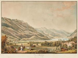 LAFOND Simon Daniel 1763-1831,Vue d'Interlaken,Dobiaschofsky CH 2023-11-08