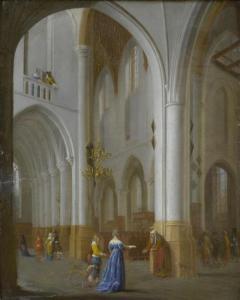 LAFONTAINE Pierre Joseph 1758-1835,Intérieur d'église gothique dans les Fland,Lasseron et Associees 2018-02-09