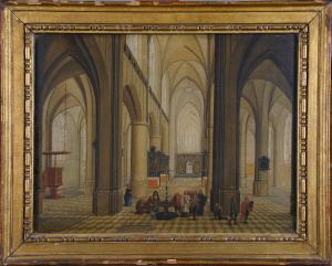 LAFONTAINE Pierre Joseph 1758-1835,Intérieur d'Eglise,Galerie Moderne BE 2017-12-12