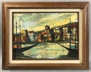 LAFRANCE Jean Pierre 1943,European harbor scene,Kaminski & Co. US 2020-04-19