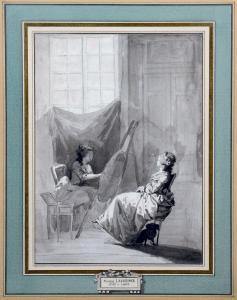 LAFRENSEN Niklas Lavreince II 1737-1807,Dans l'atelier de la portraitiste,De Maigret FR 2023-06-09