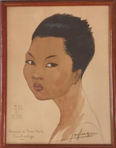 LAFUGIE Lea 1890-1972,Danseuse de Phnom-Penh, Cambodge,Osenat FR 2023-05-30