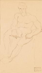 LAGAR Celso 1891-1966,Estudio de figura masculina,Duran Subastas ES 2024-01-24