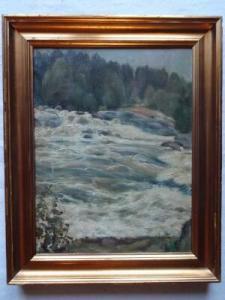 LAGERSTAM Berndt 1868-1930,Landscape with rushing river,Bruun Rasmussen DK 2022-01-20